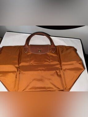 Longchamp Le Pliage Foldable Tote in Brown